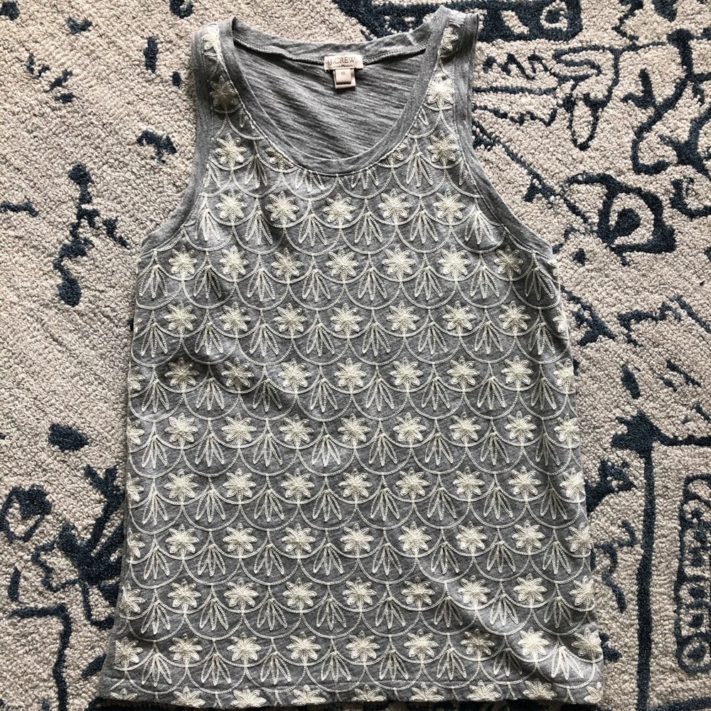 JCrew Embroidered Tank Top